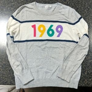 Gap Cotton Sweater, Grey 1969 Large